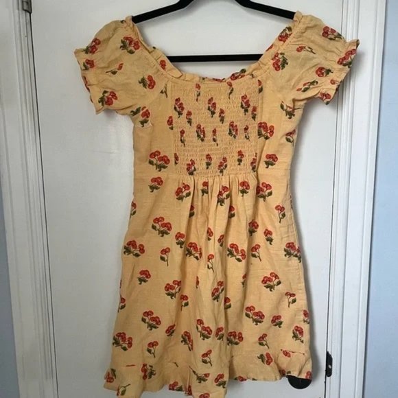 URBAN OUTFITTERS Sweet linen blend cottage core cherry dress - Picture 3 of 4
